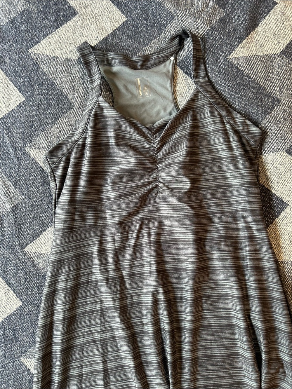Mondetta Gray Striped Racerback Athletic Dress • Medium